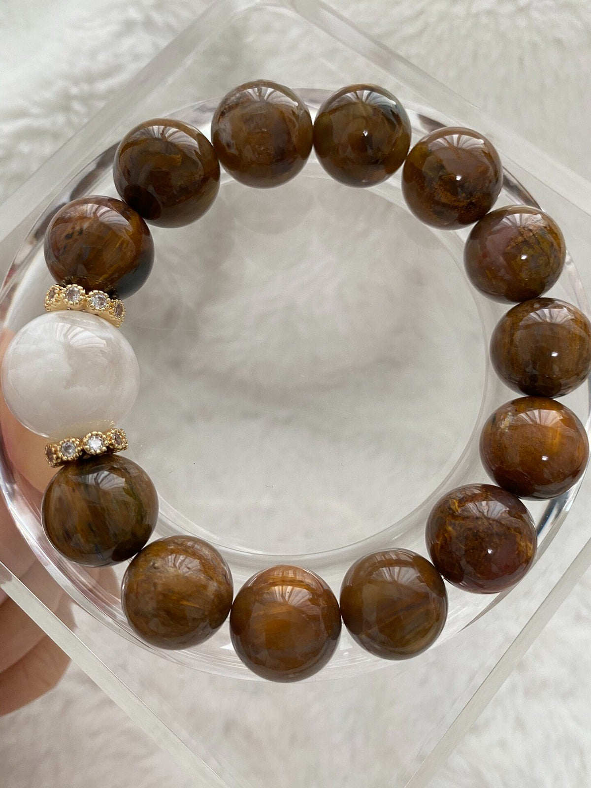 Yellow Peter Stone Snowflake Ghost Crystal Bracelet