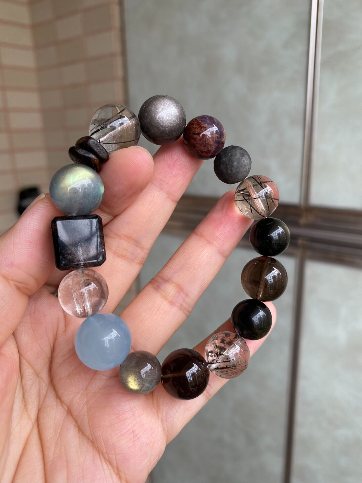 Multi-Gemstone Bracelet with Labradorite Beads