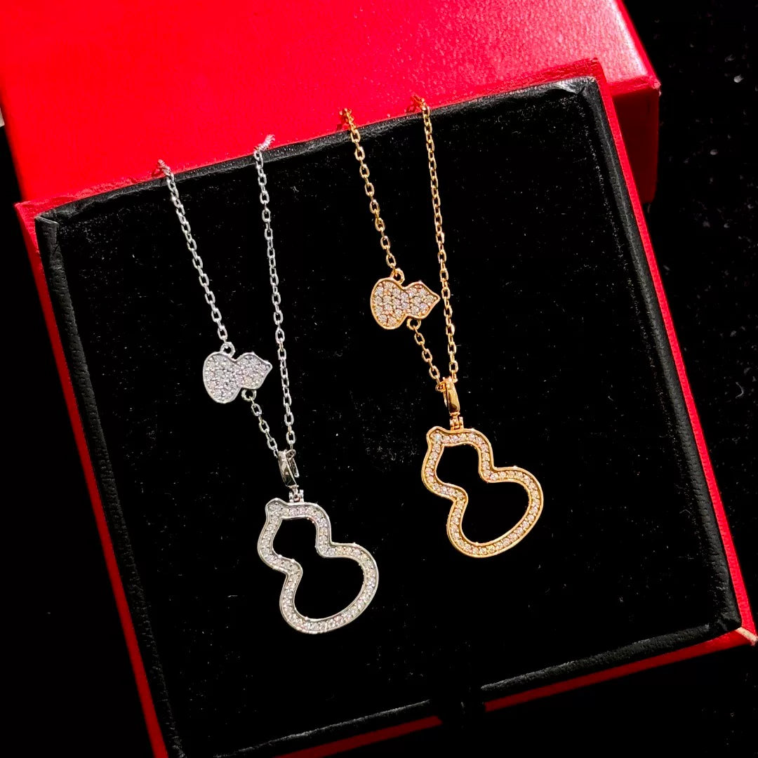 S925 Silver Double Gourd Necklace