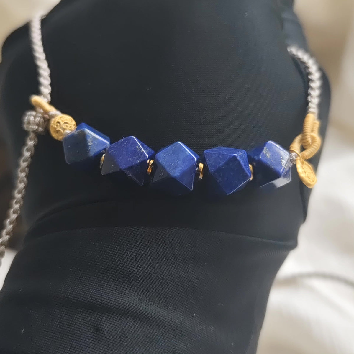 Lapis Lazuli Hand Braided Cord Necklace