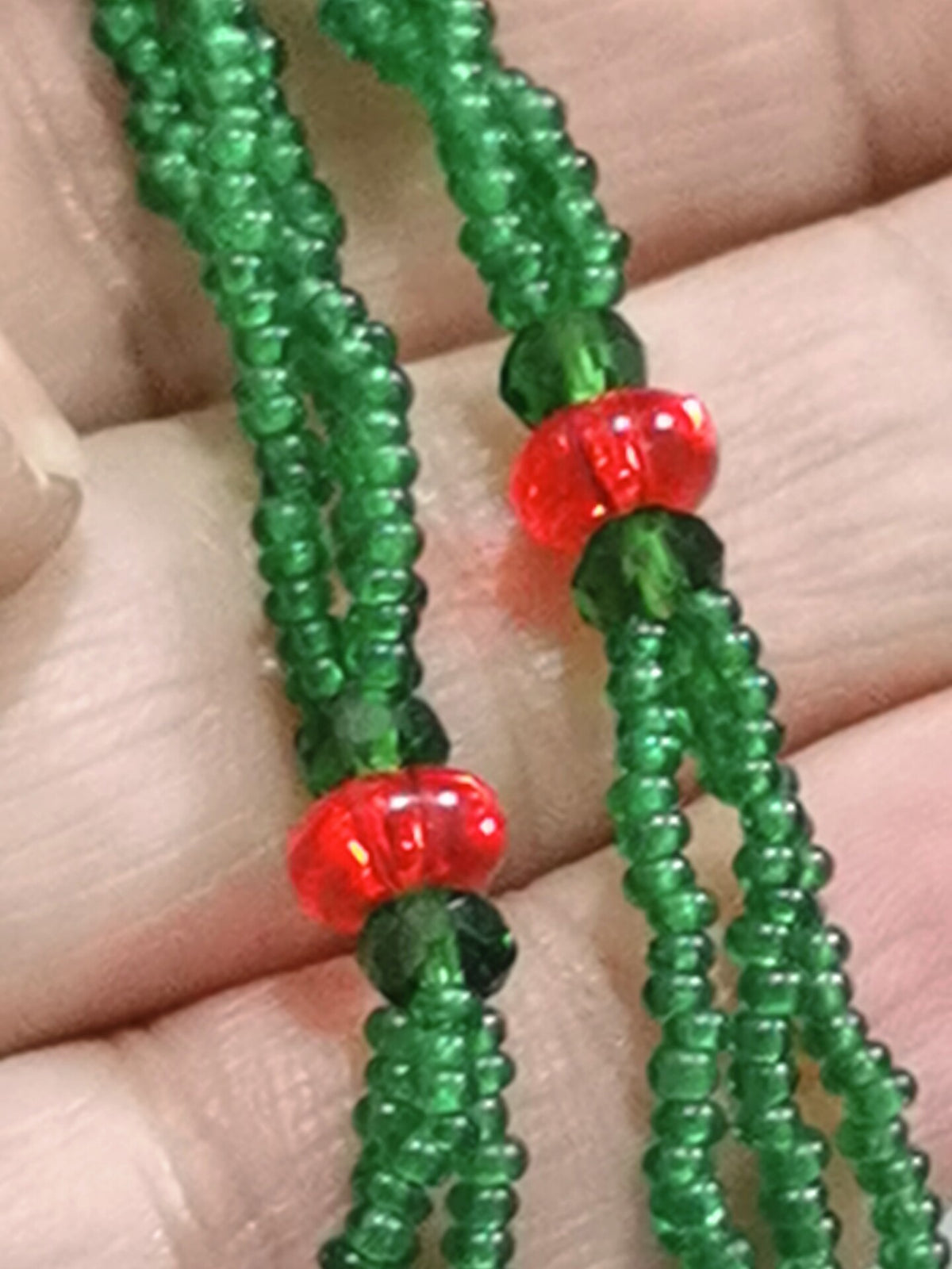 Vintage Glass Bead Multi Strand Necklace
