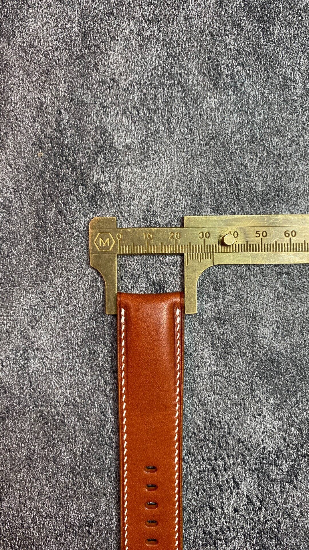 Honey Wax Red Leather Watch Strap