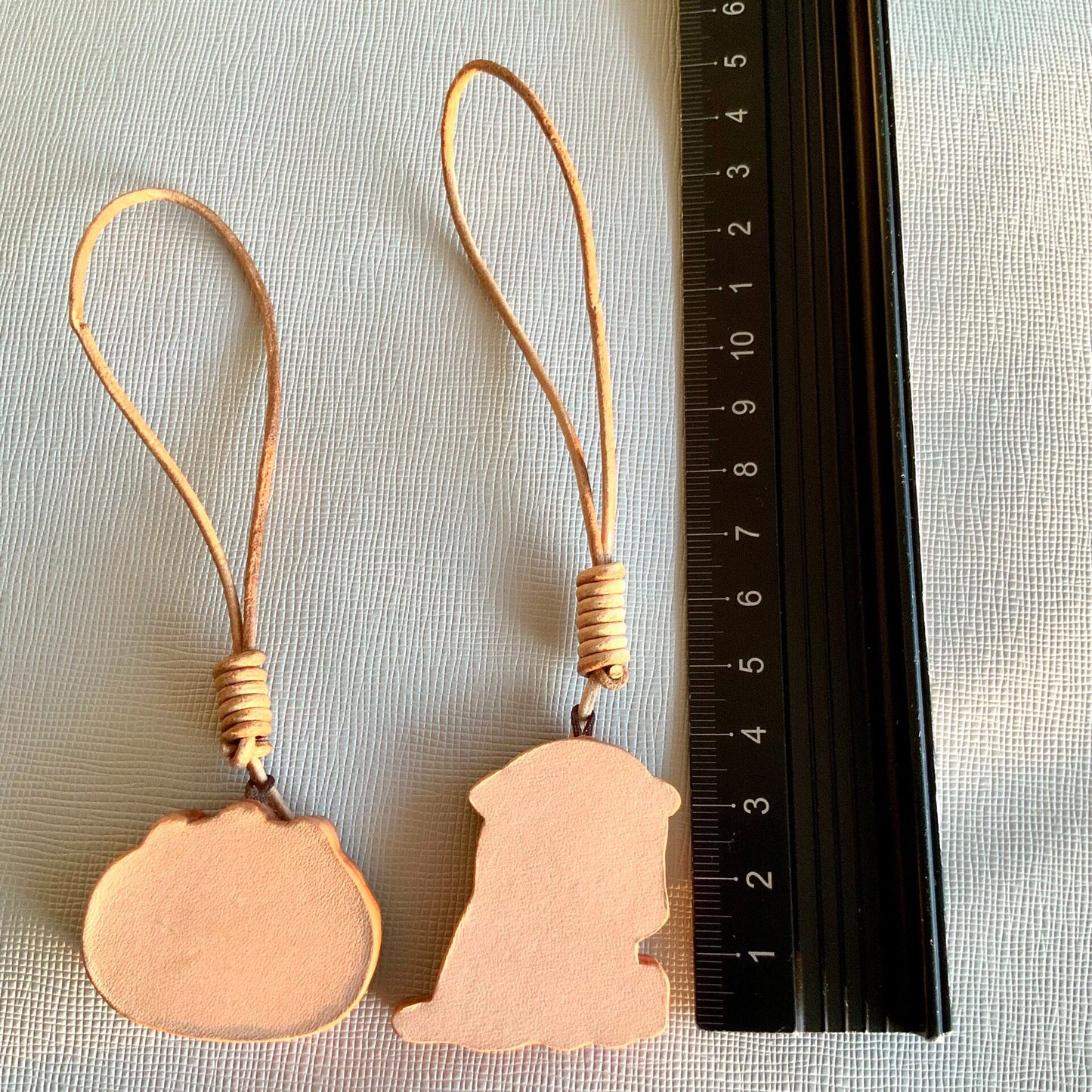 Hand-Painted Leather Tiger Charms for Journal Bag Key Phone