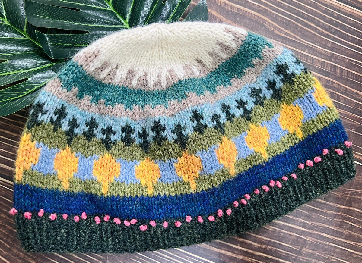 Shetland Scenic Jacquard Knitted Beanie Hat