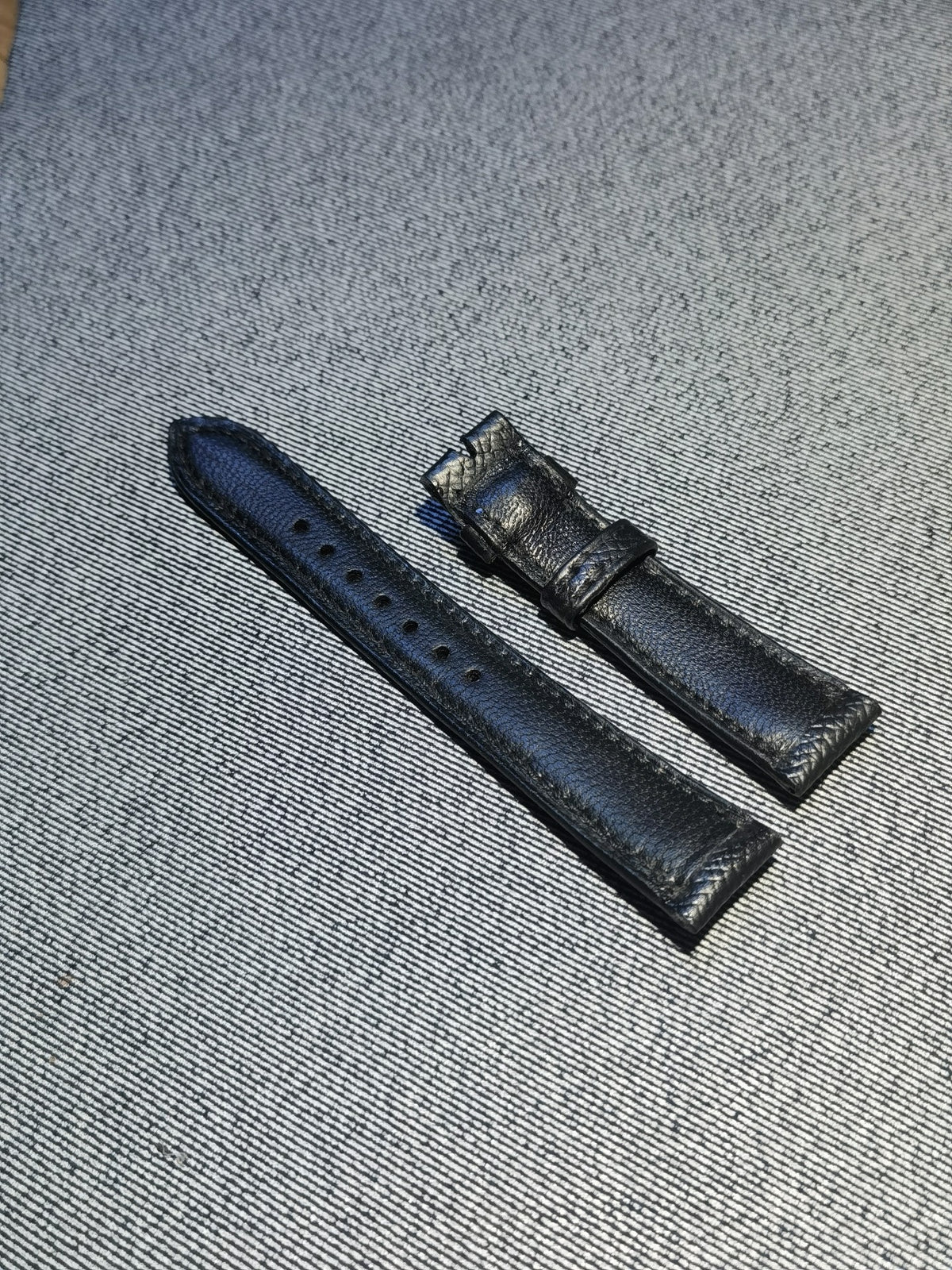 Epsom Leather Watch Strap Black