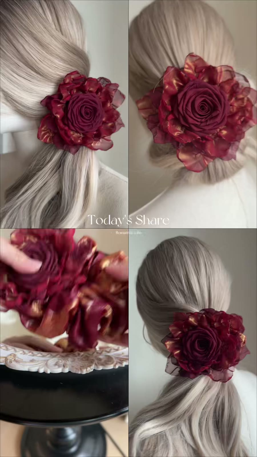 Handmade Rose Gold Scrunchie Hair Accessory