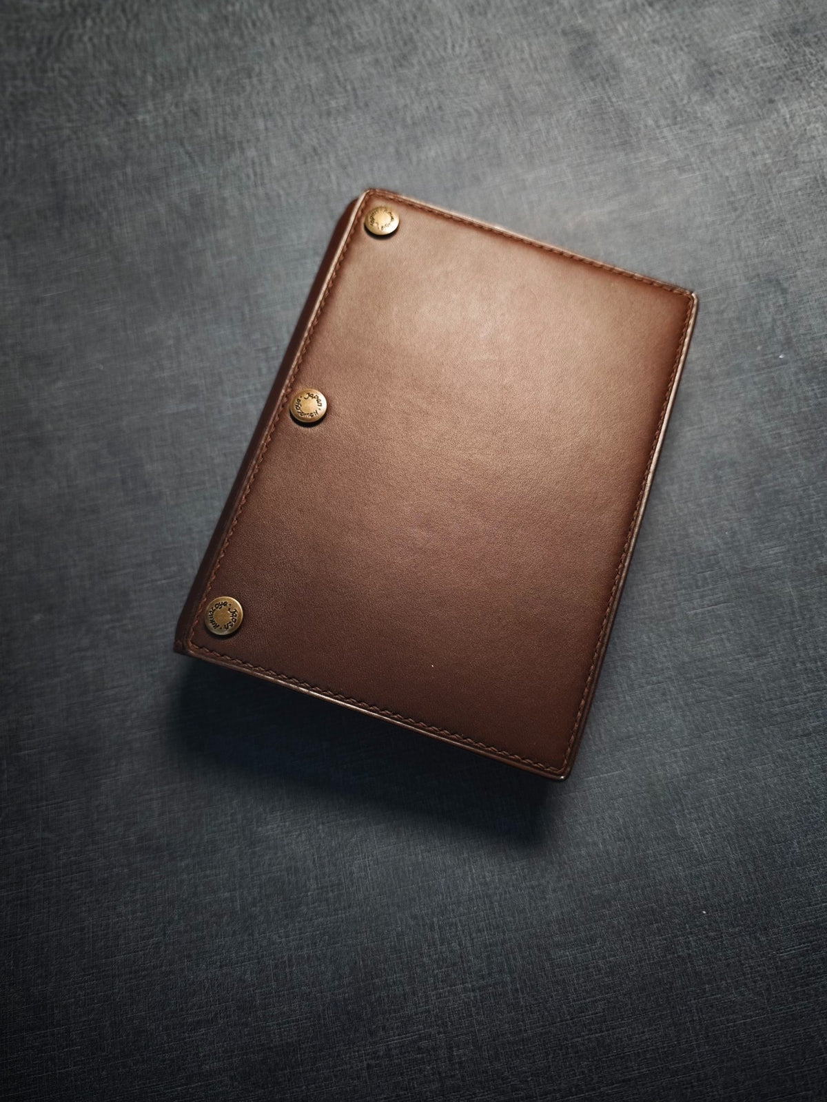 A7 Bifold Planner Cover Brown Leather