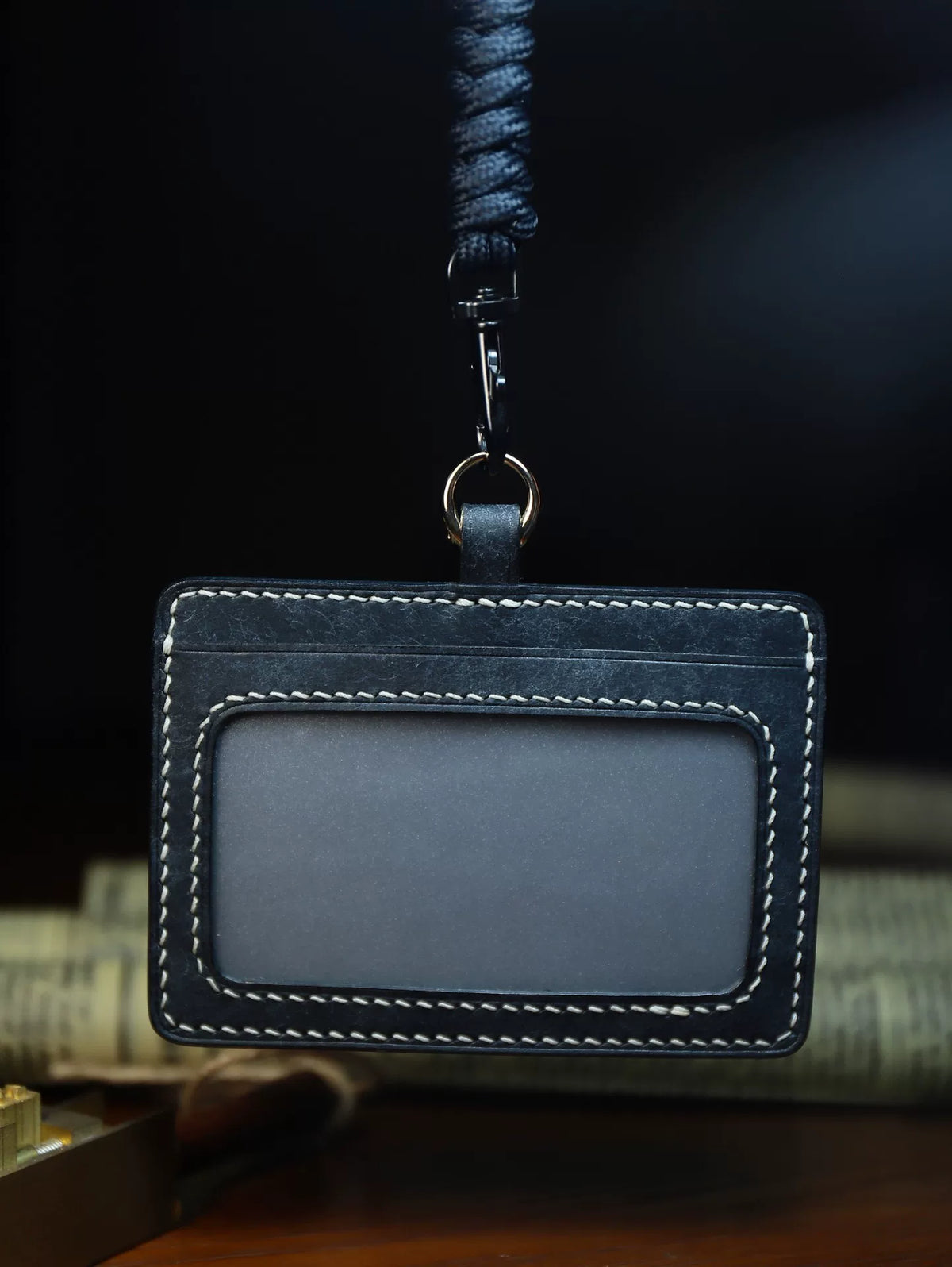 Handmade Italian Leather ID Badge Holder