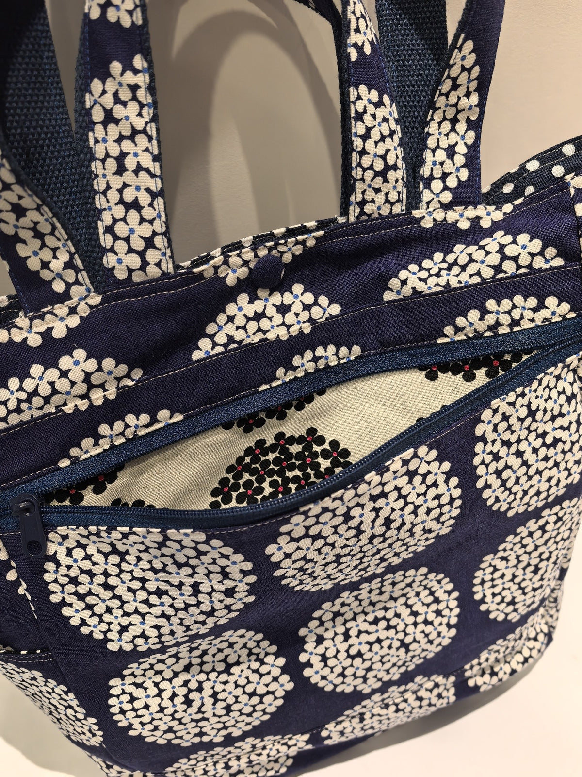 Small Floral Print Shoulder Tote Bag