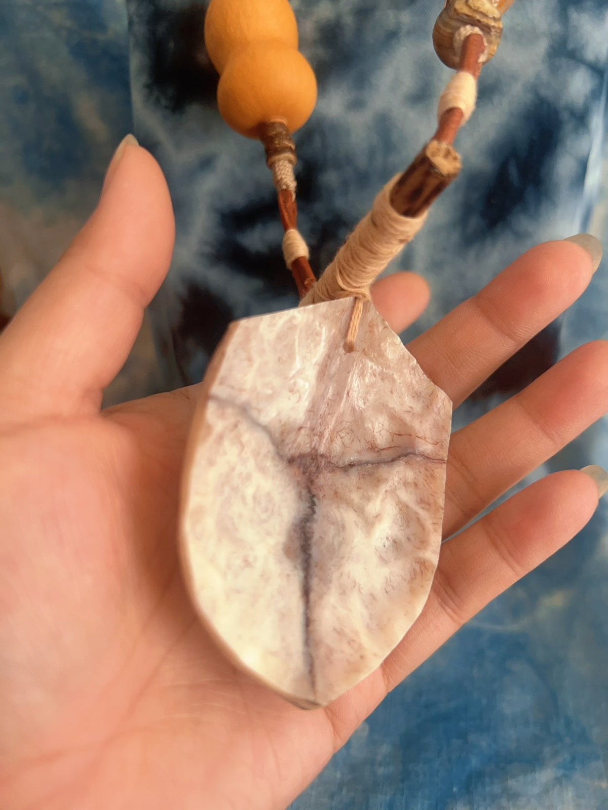 Handcrafted Deer Skull Bone Necklace
