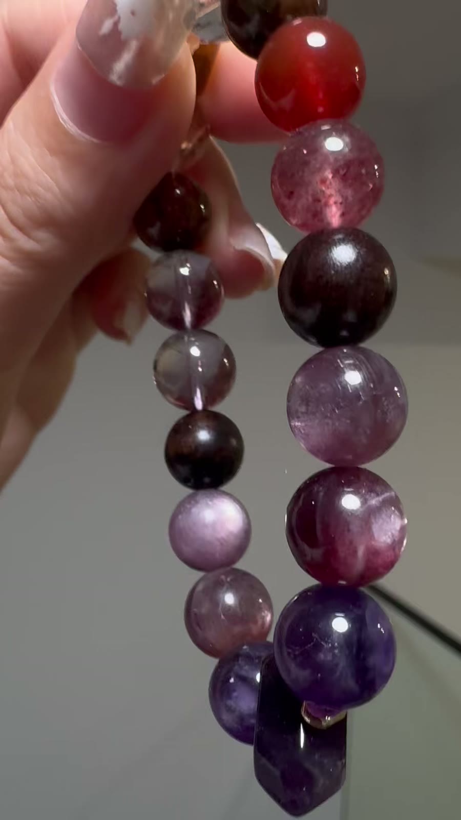 Amethyst Multi Gemstone Crystal Bracelet 10mm