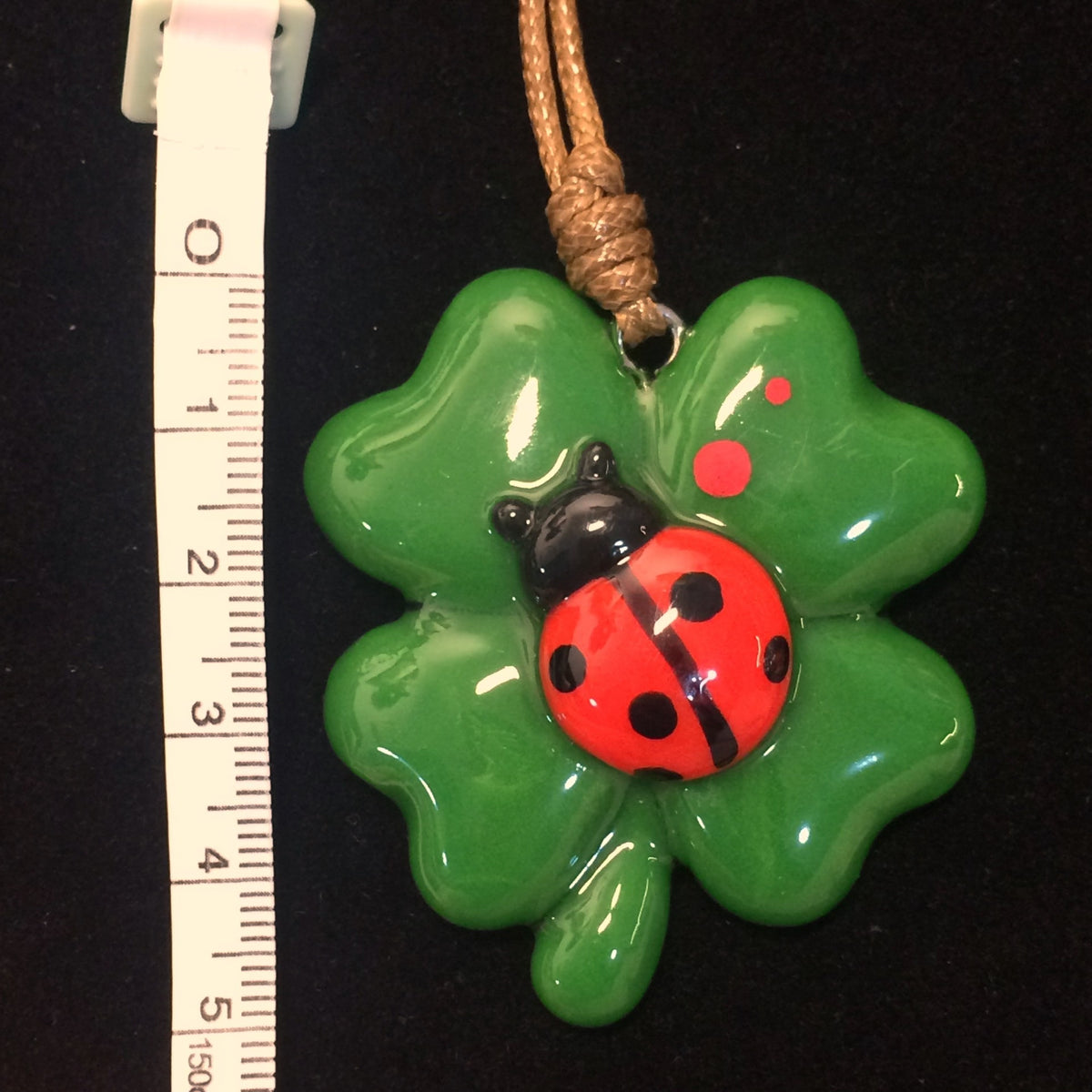 Green Resin Clay Leaf Necklace