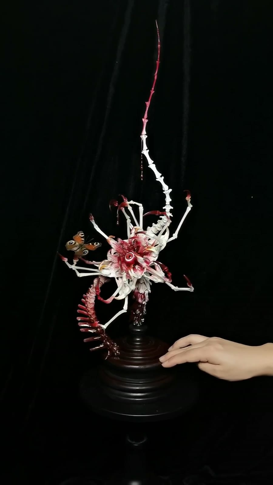Flower Demon Devour Sculptural Figure with Skeletal Arms