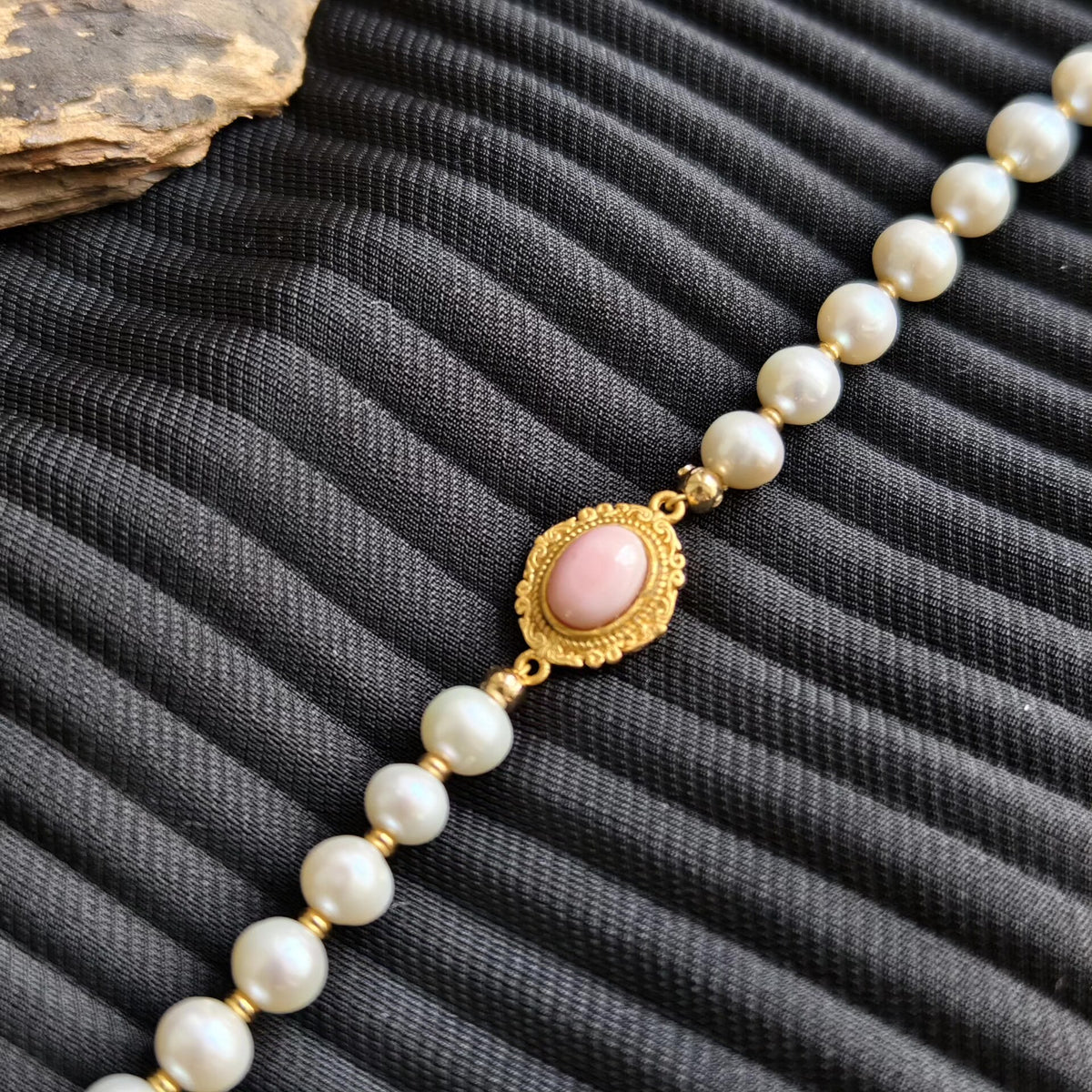 Queen Conch Perlenkette mit Silberlegern