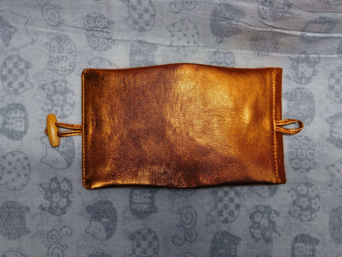 Metallic Orange Sheepskin Six-Ring Journal Cover