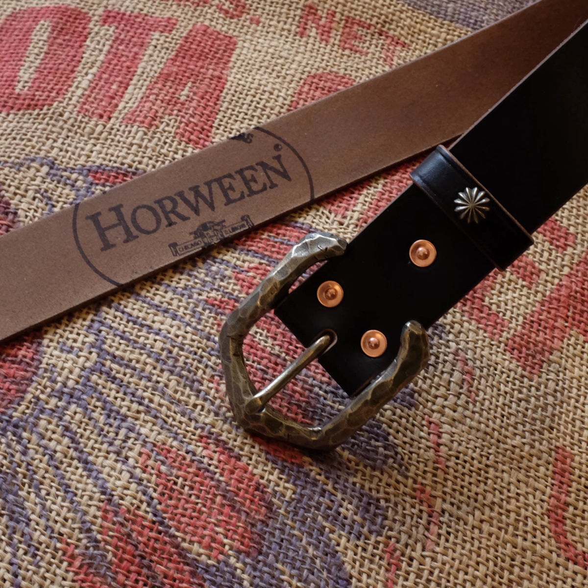 Handmade Horween Chromexcel Black Tea Core Leather Belt