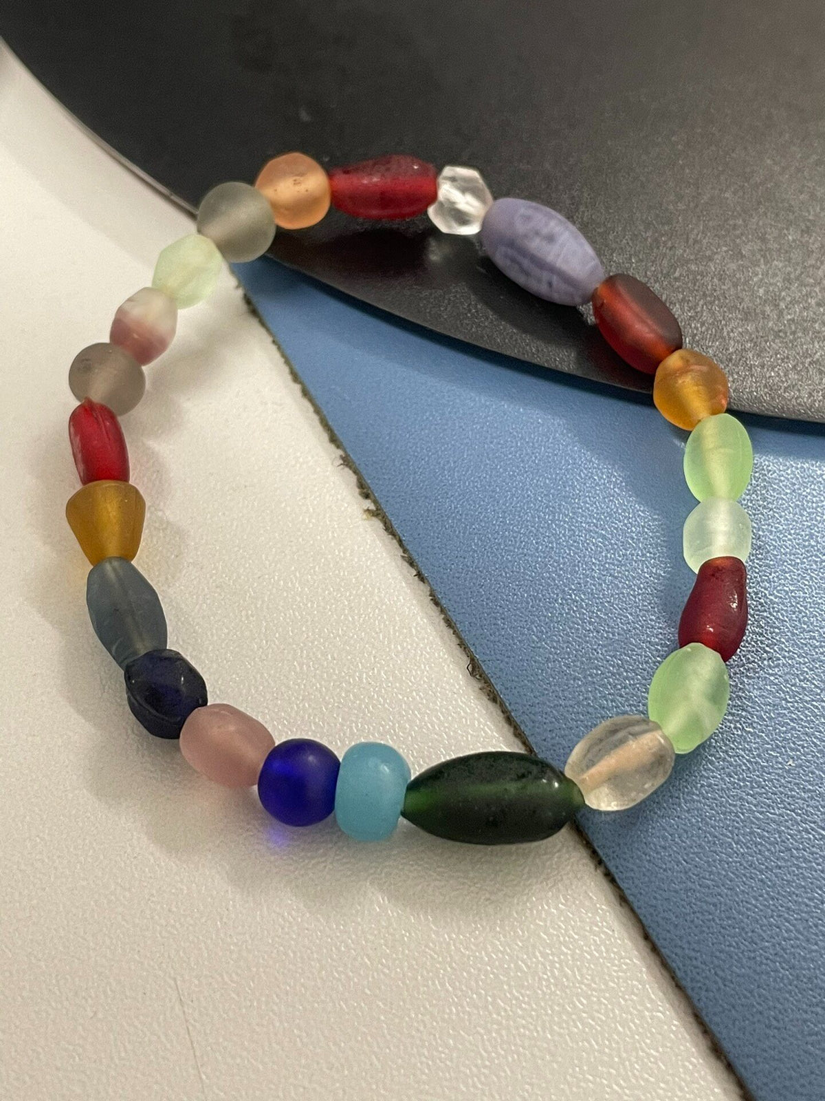 Multicolored Beaded Stretch Bracelet 15 cm