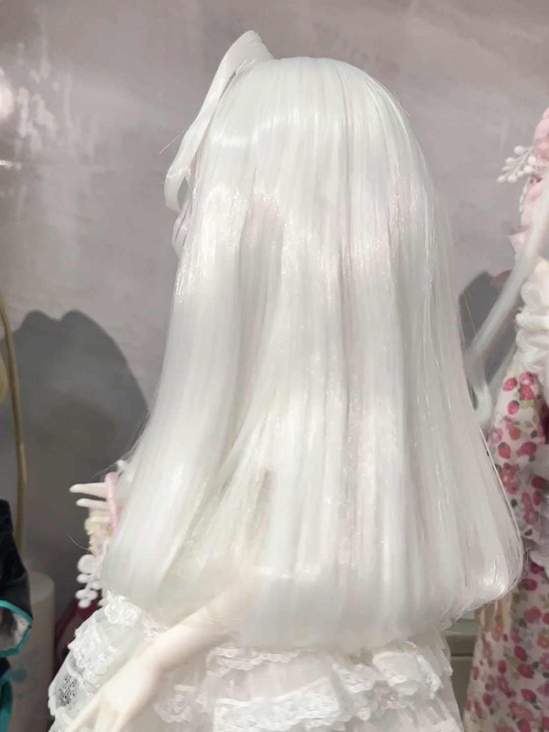 White Doll Wig with Spiral Ringlets