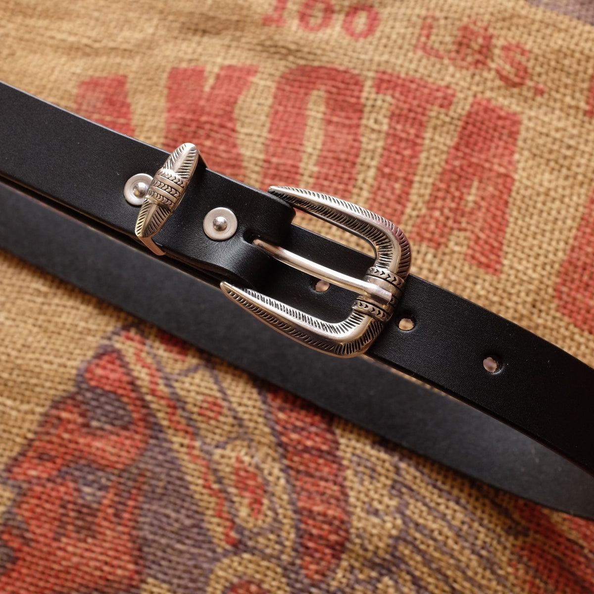 Vintage Carved Leather Belt