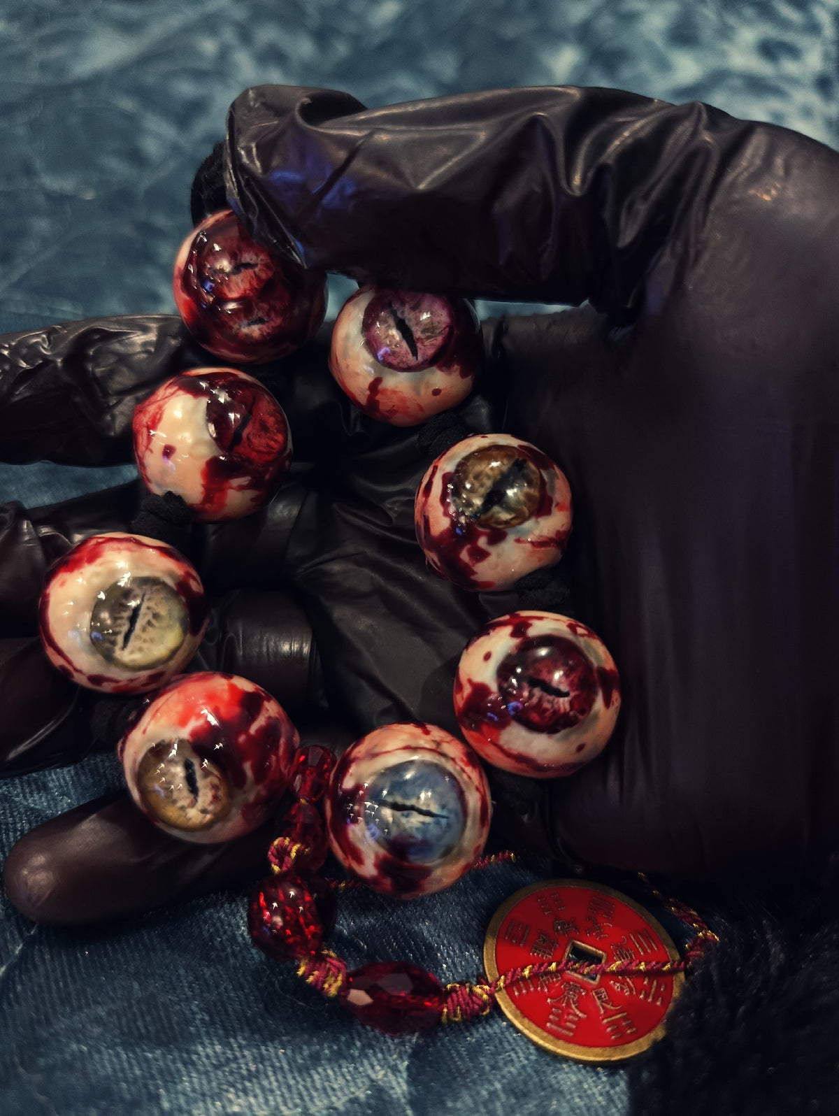 Cthulhu Eyeball Resin Bead Bracelet