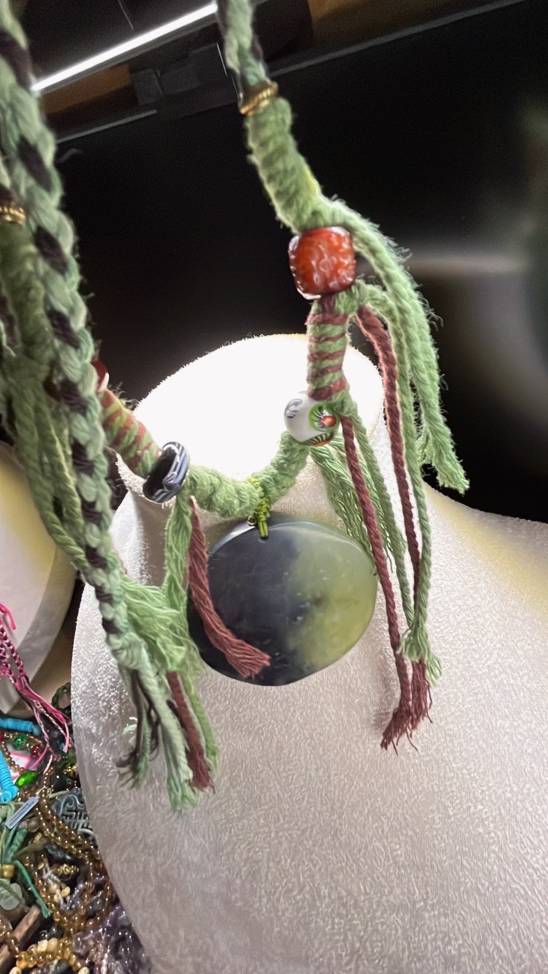 Handmade Xiuyan Jade Pendant Necklace