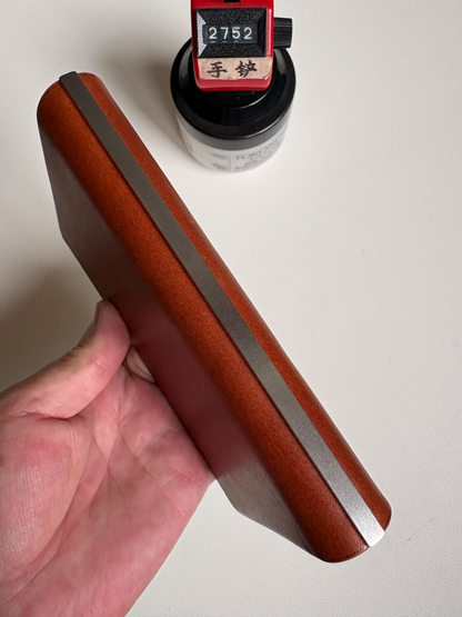 A7 13-Ring Leather Notebook Cover with Metal Binding