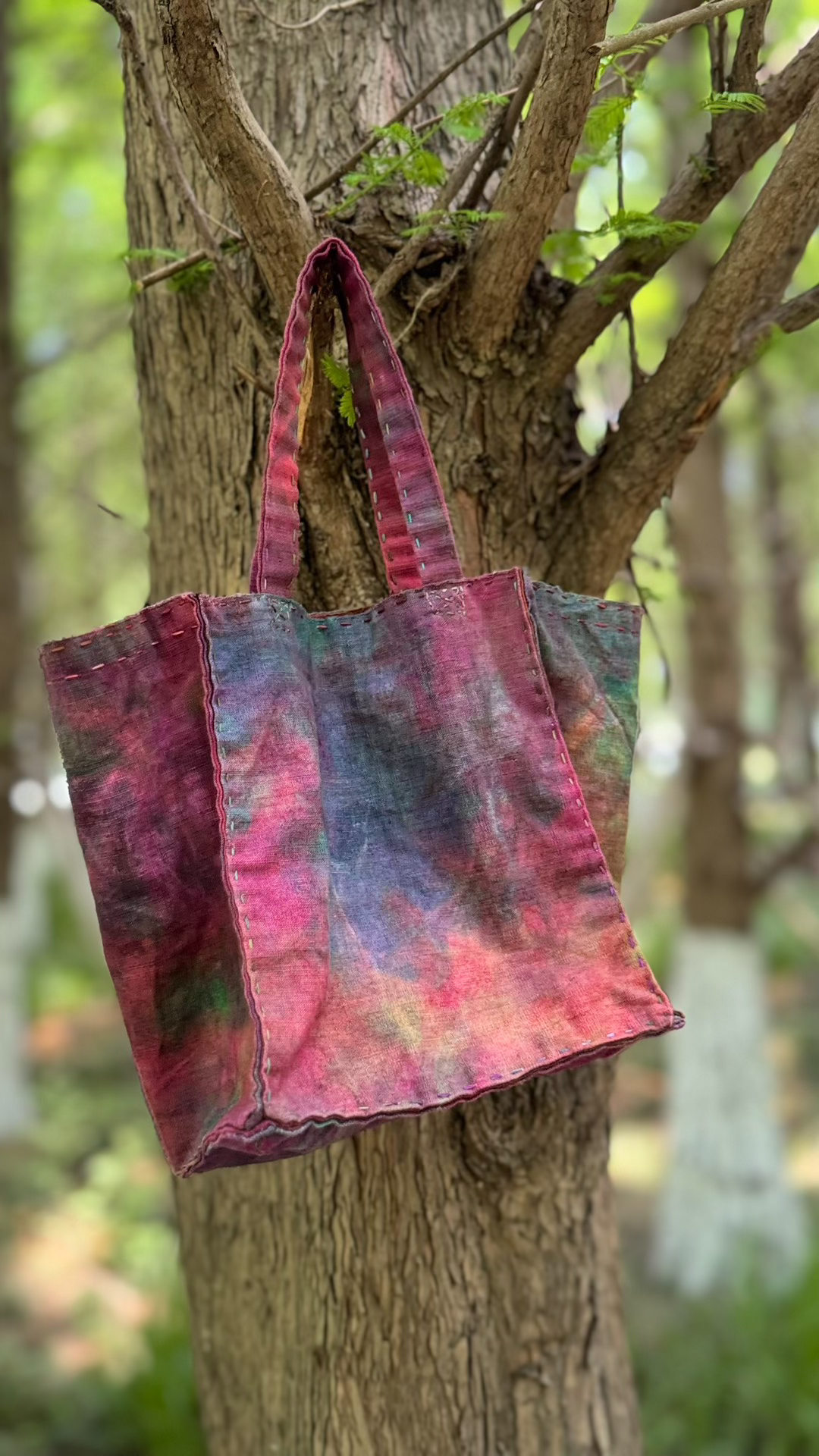 Handwoven Plant-Dyed Tote Bag