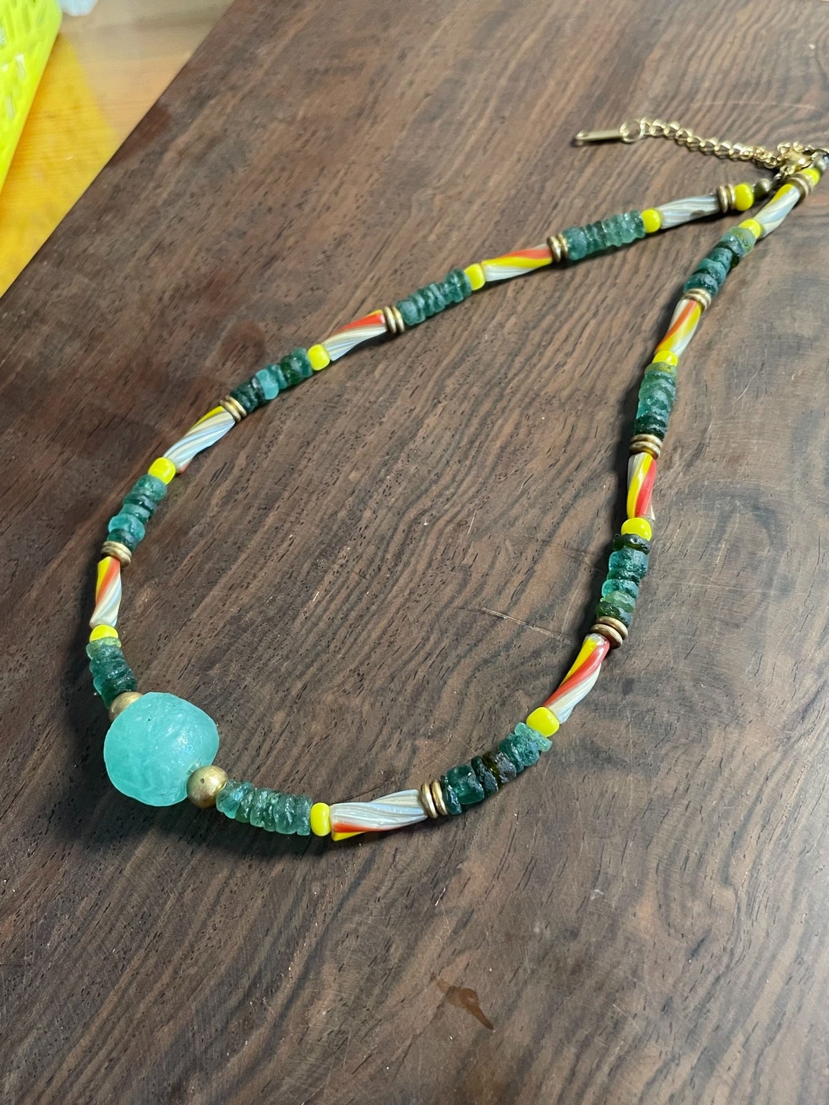 Antique Roman Glass Bead Necklace