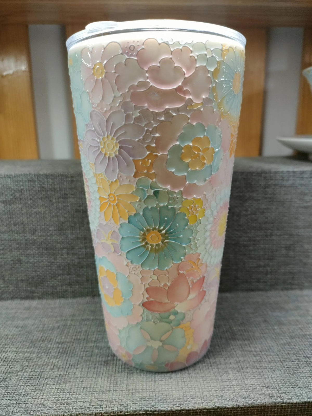 Mug de voyage en céramique Jingdezhen grand format