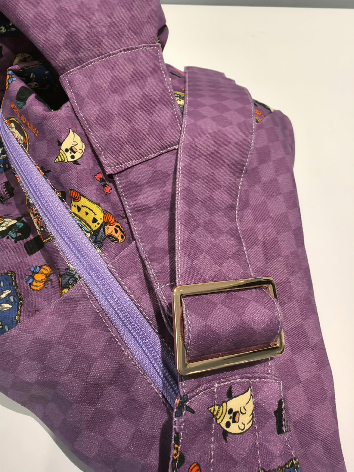 Halloween Print Purple Hobo Shoulder Bag