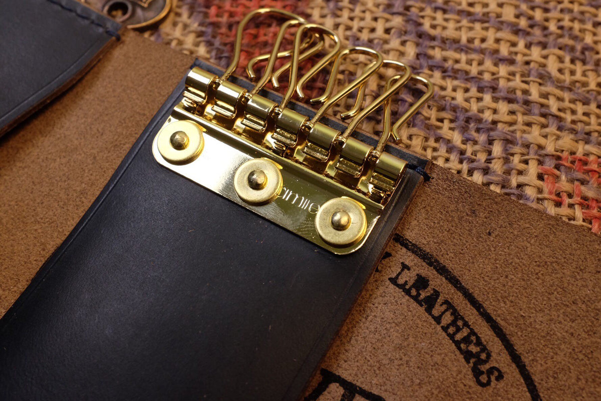 Horween CXL Leather Key Holder Navy