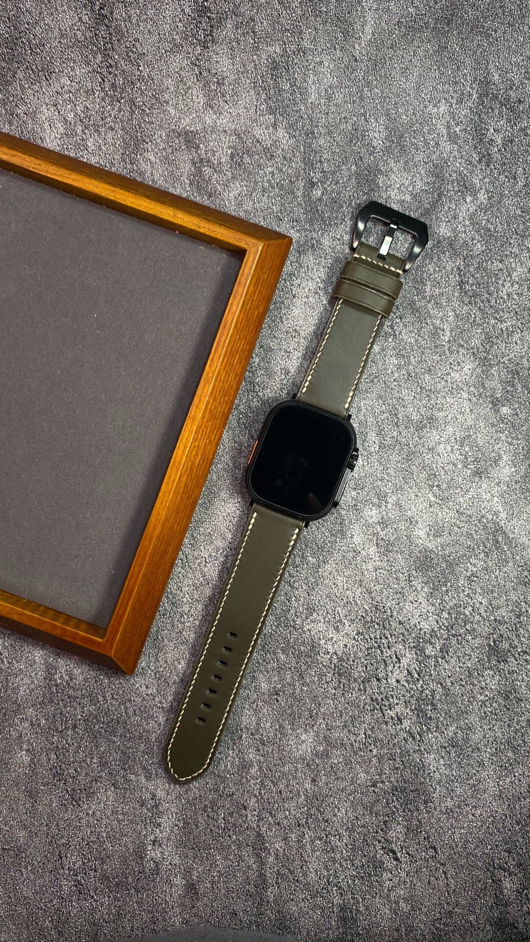 Olive Green Handcrafted Leather Watch Strap