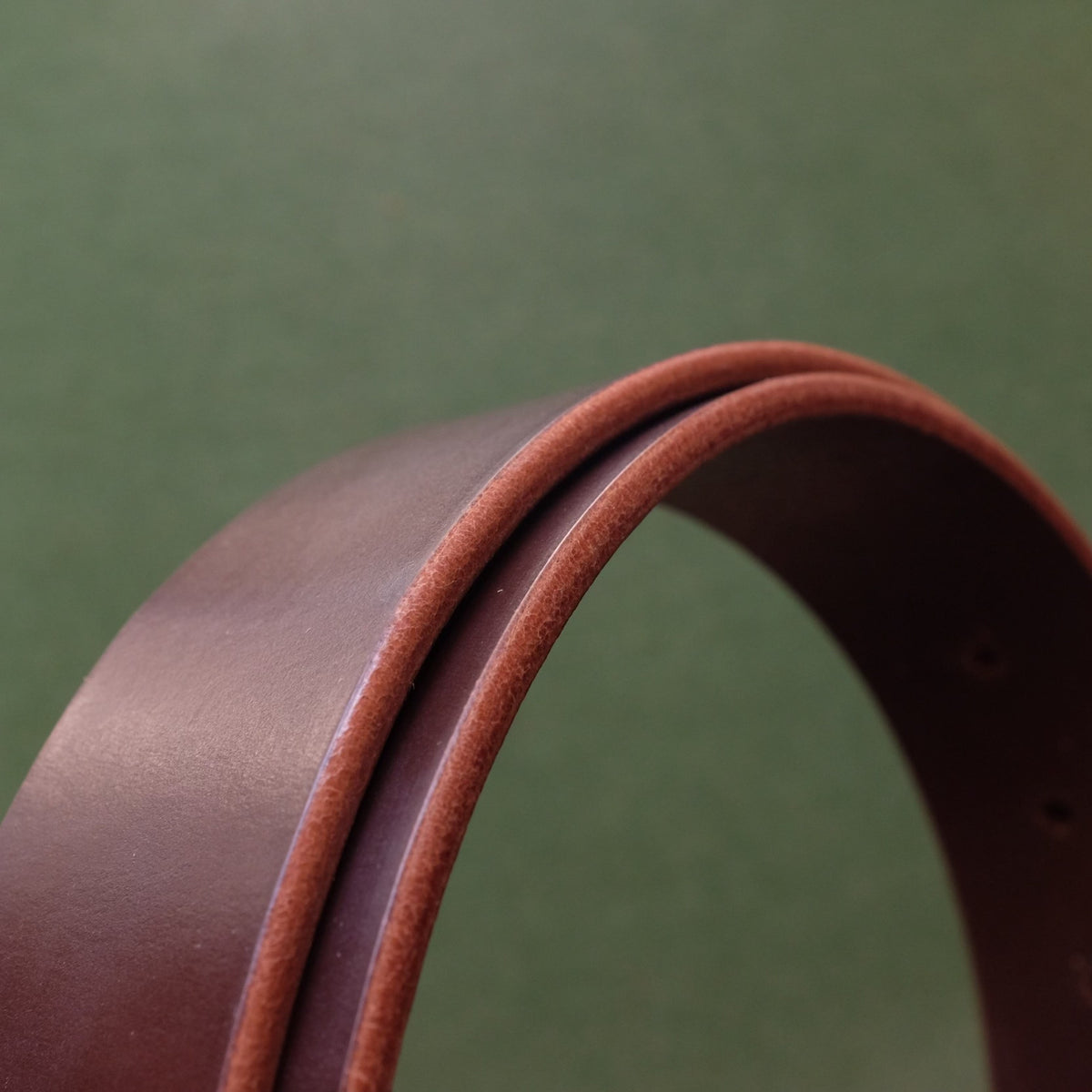 Leather Belt with Brass Buckle