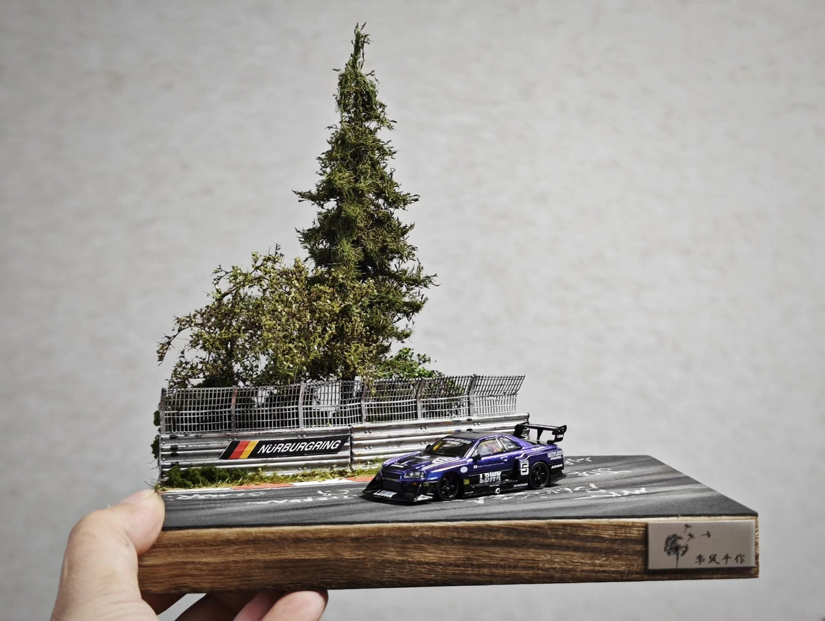 Nürburgring Track Diorama Base 20cm Wooden