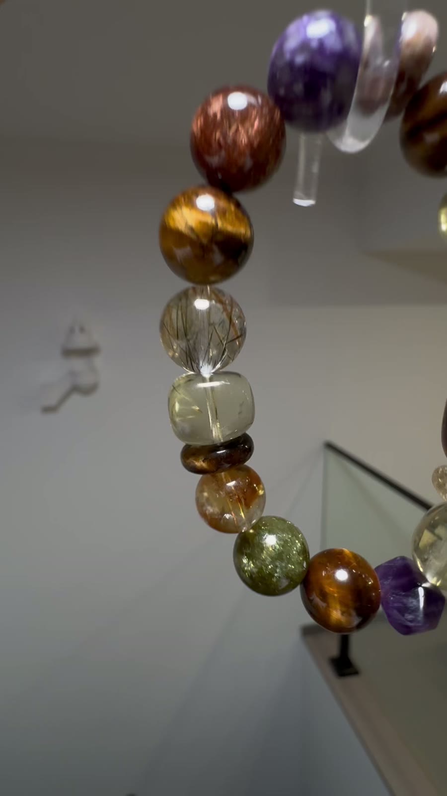 Natural Gemstone Beaded Bracelet 12mm