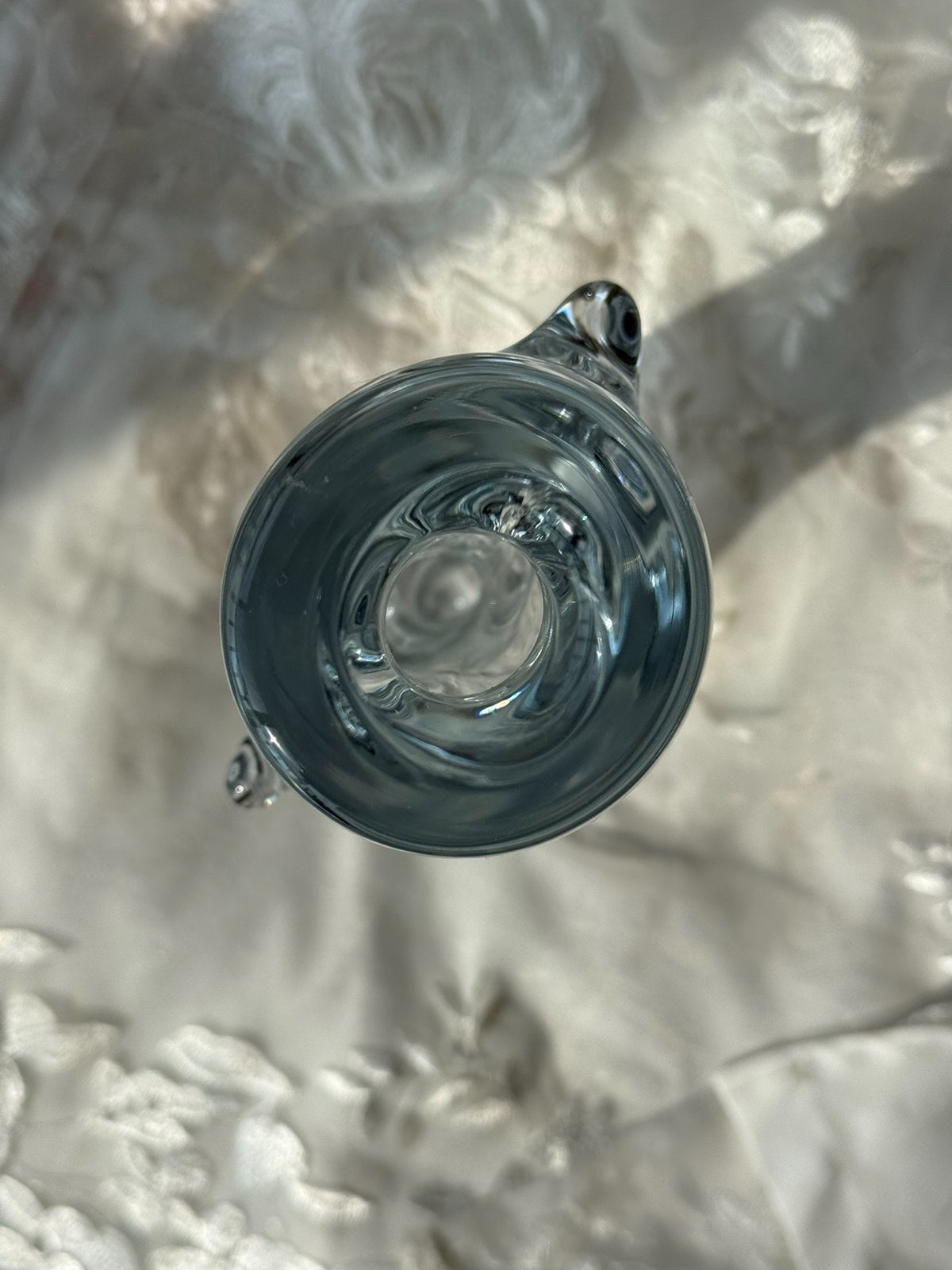 Vintage Clear Glass Tree Stump Vase