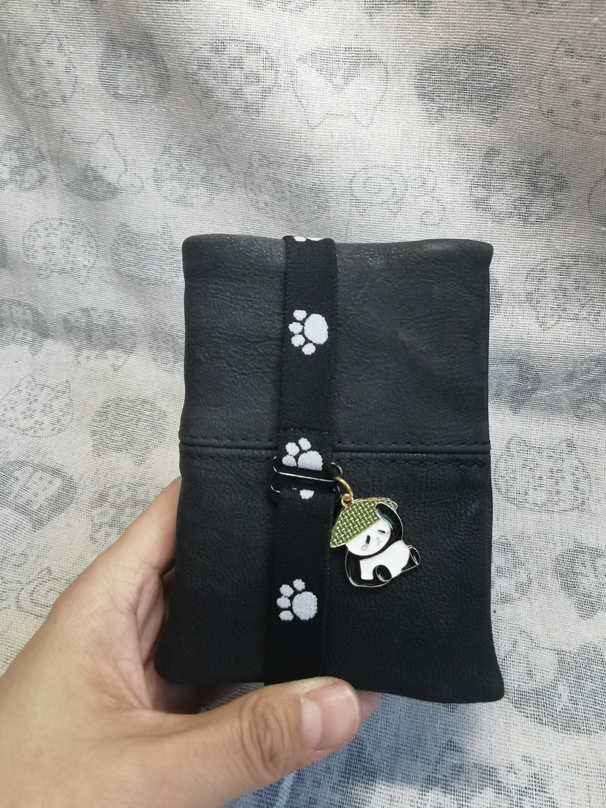 Matte Black Goatskin Leather Journal Cover