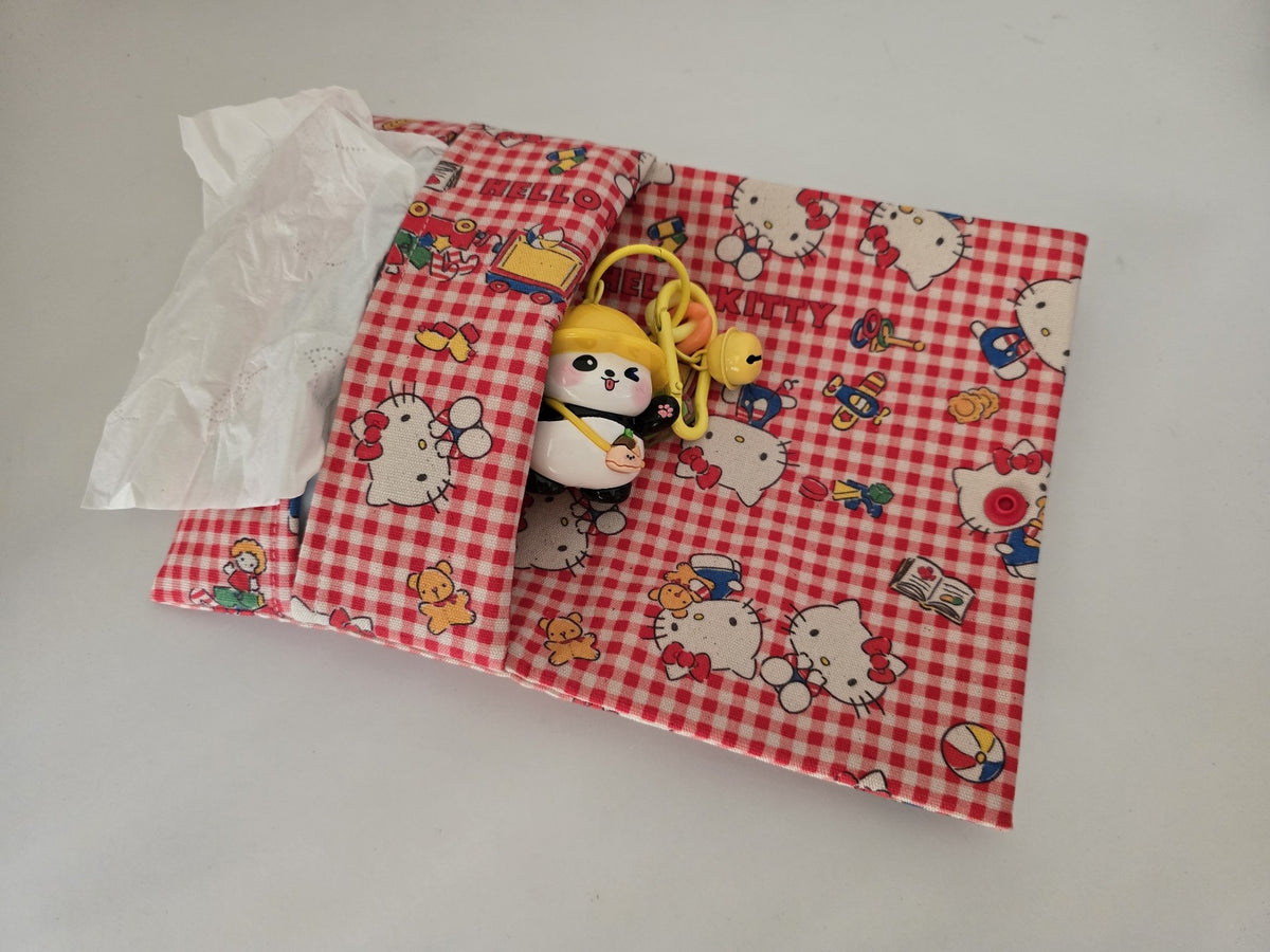 Hello Kitty Gingham Tissue Pouch