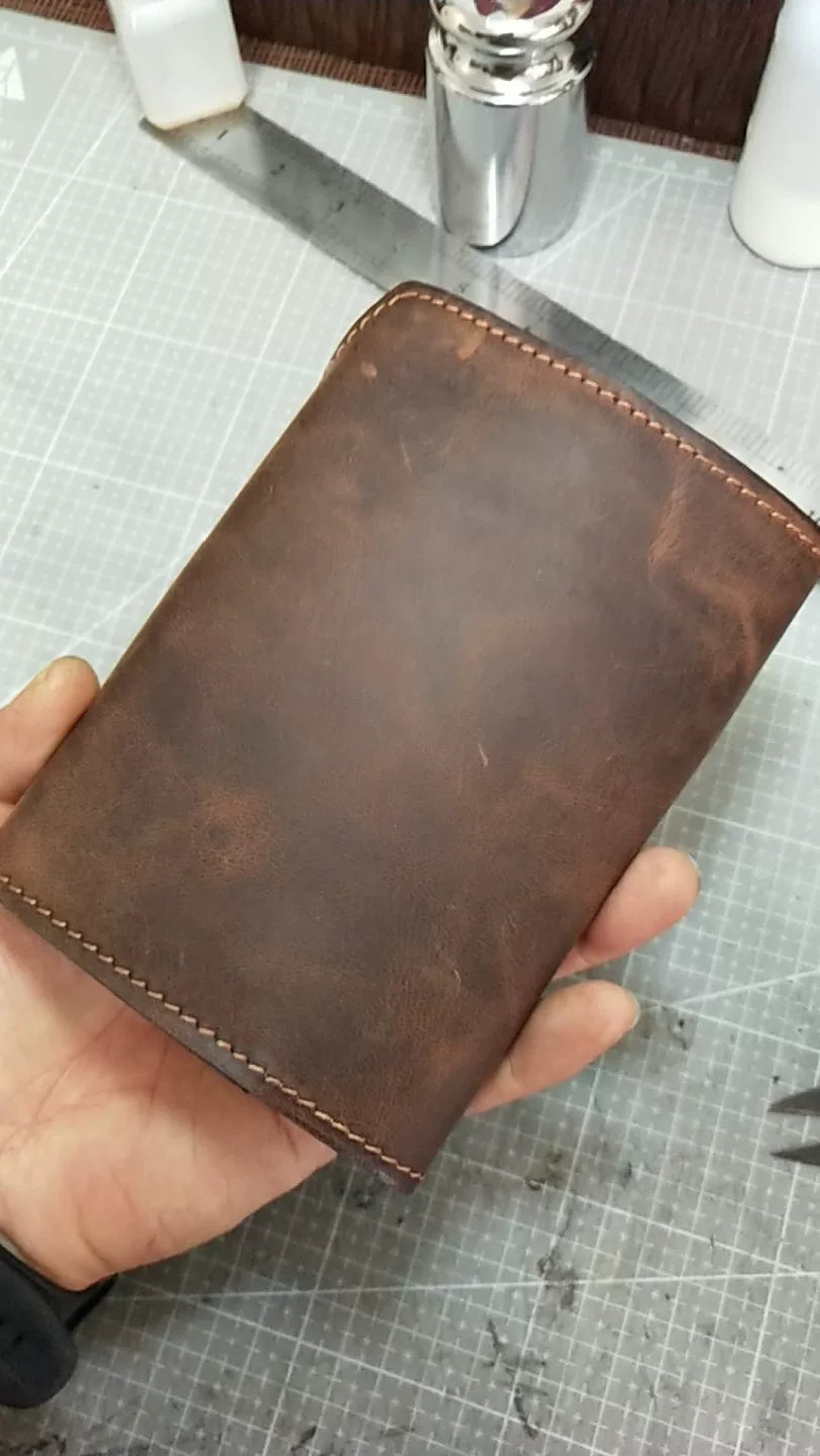 Crazy Horse Leder A7 Notizbuchcover