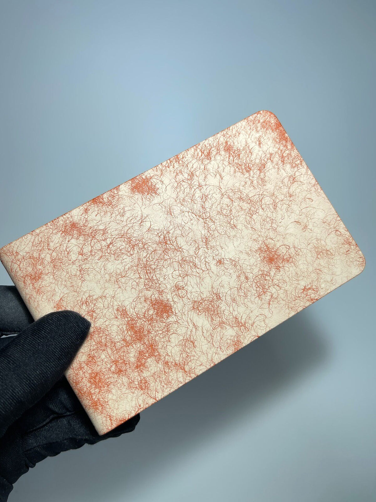 Handmade Leather Planner Cover Orange Fog