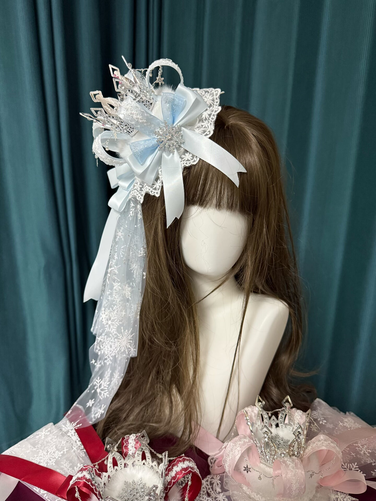 Snowflake Crown Lolita Side Hat