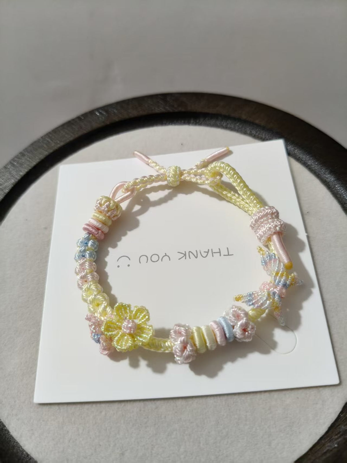 Handwoven Gradient Macrame Lucky Bracelet