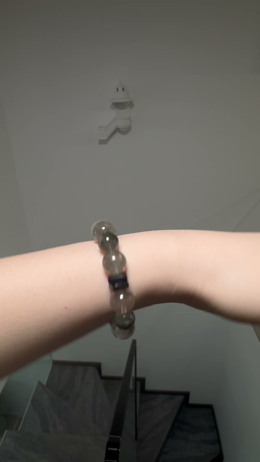 グリーンファントムクォーツ 水晶 ビーズブレスレット
