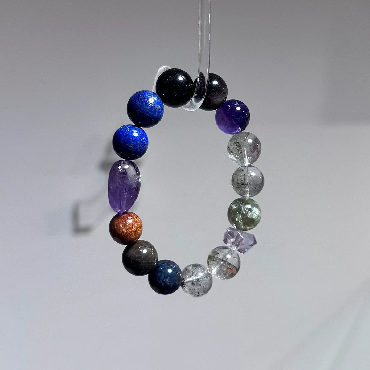 Handmade Gemstone Bead Bracelet 12mm Round Beads