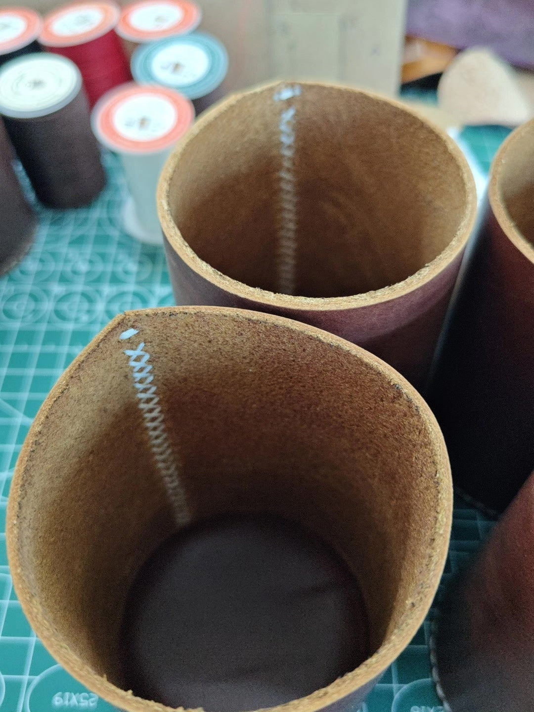 Crazy Horse Leather Pen Holder Cylinder