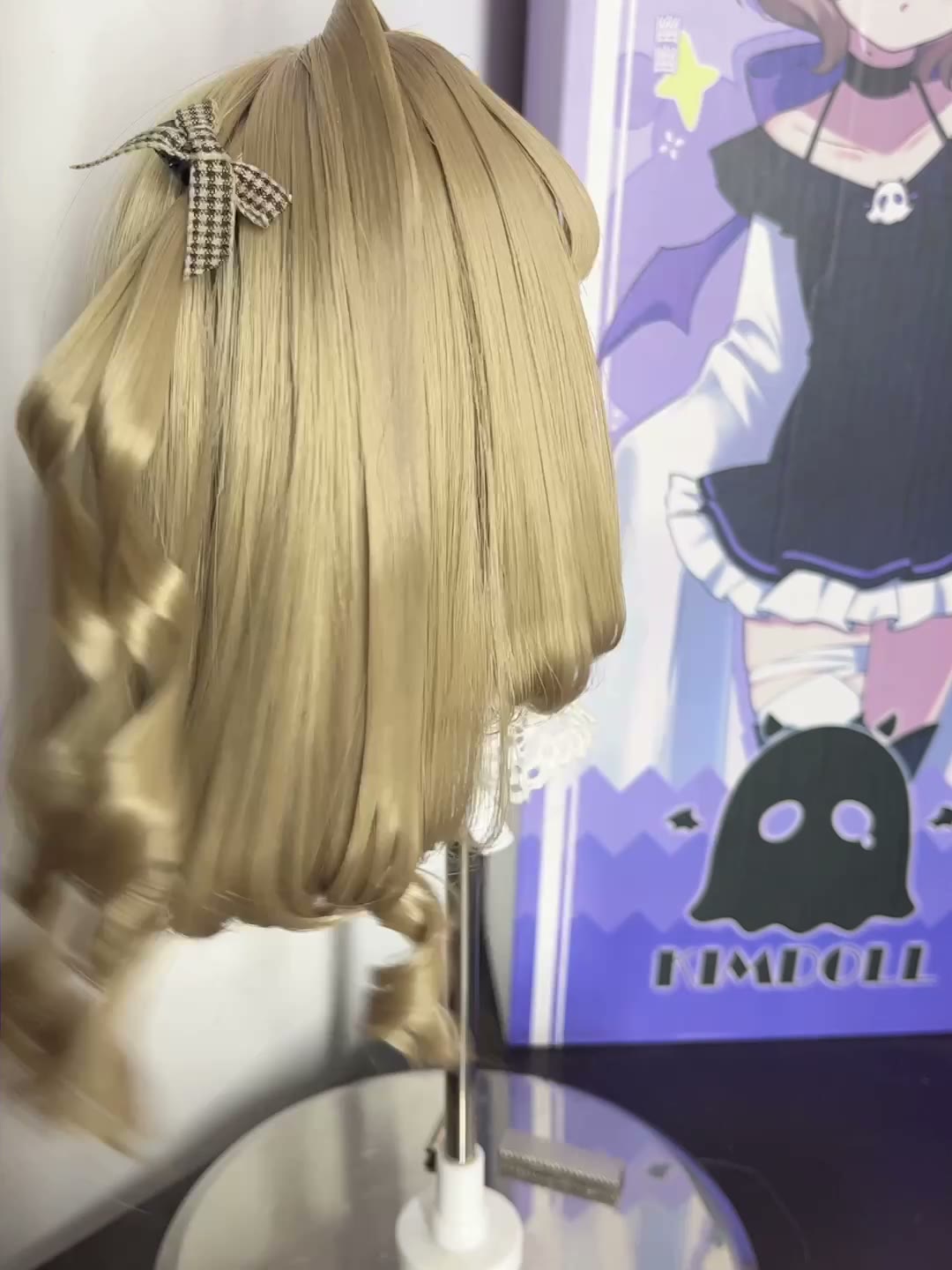 Ash Blonde Twin Tail Doll Wig