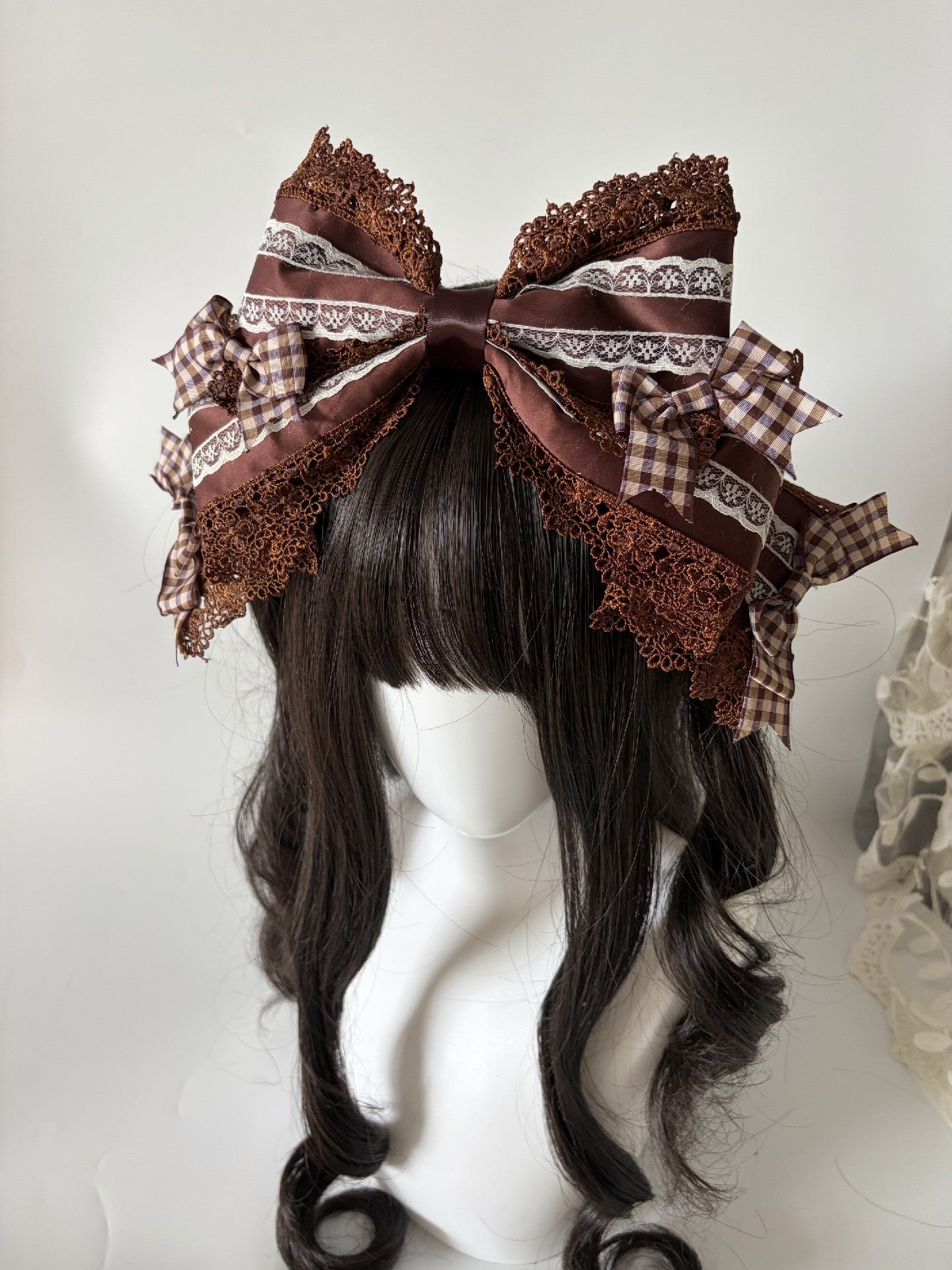 Chocolate Brown Rabbit Ear Bow Lolita Headband