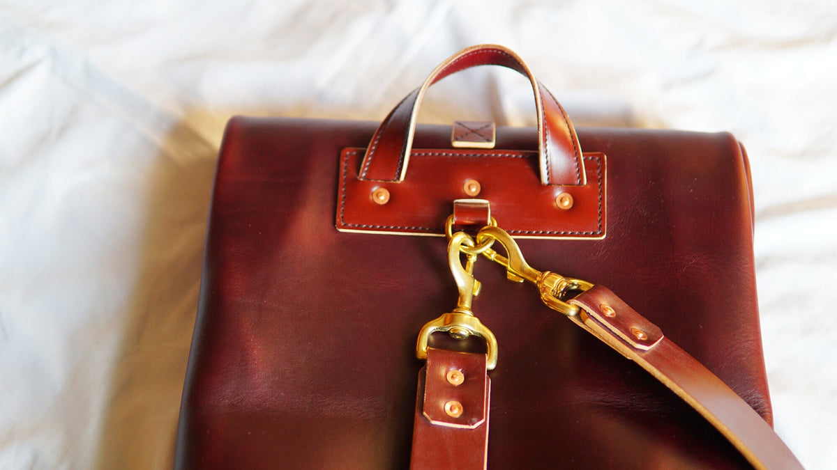 Horween CXL Leather Roll Top Backpack
