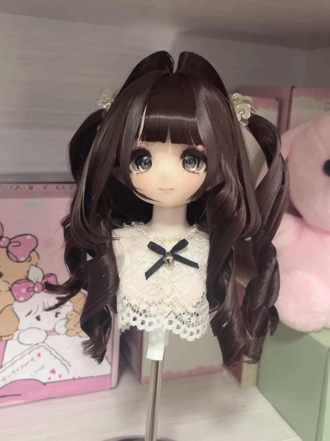 Anime Doll Wig Brown Twin Tails