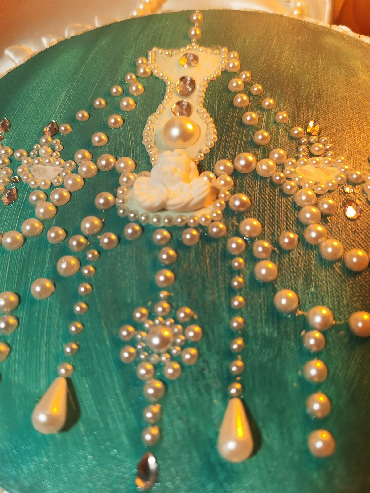 Pearl Tassel Wall Hanging Baroque Art